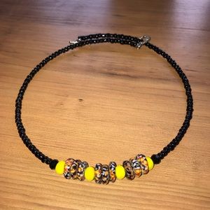 Handmade beaded choker necklace
